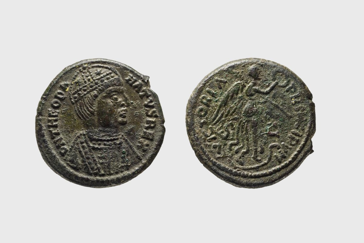 Follis des ostgotischen Königs Theodahat (534-536 n. Chr.) 