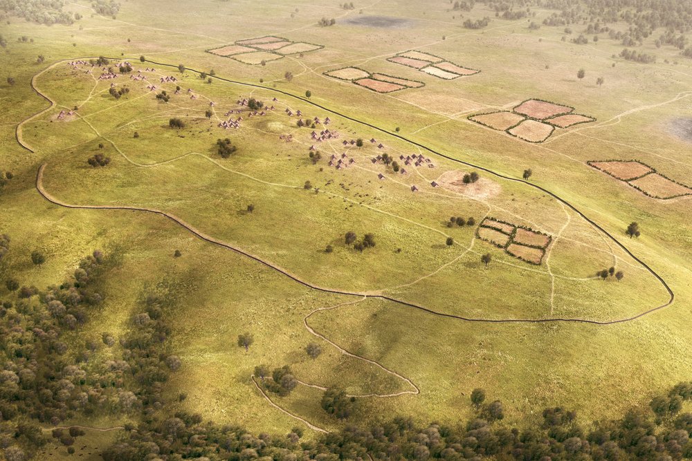 Veranstaltungsbild Visualisierung der Siedlung auf dem Kapellenberg um 3700 v. Chr.